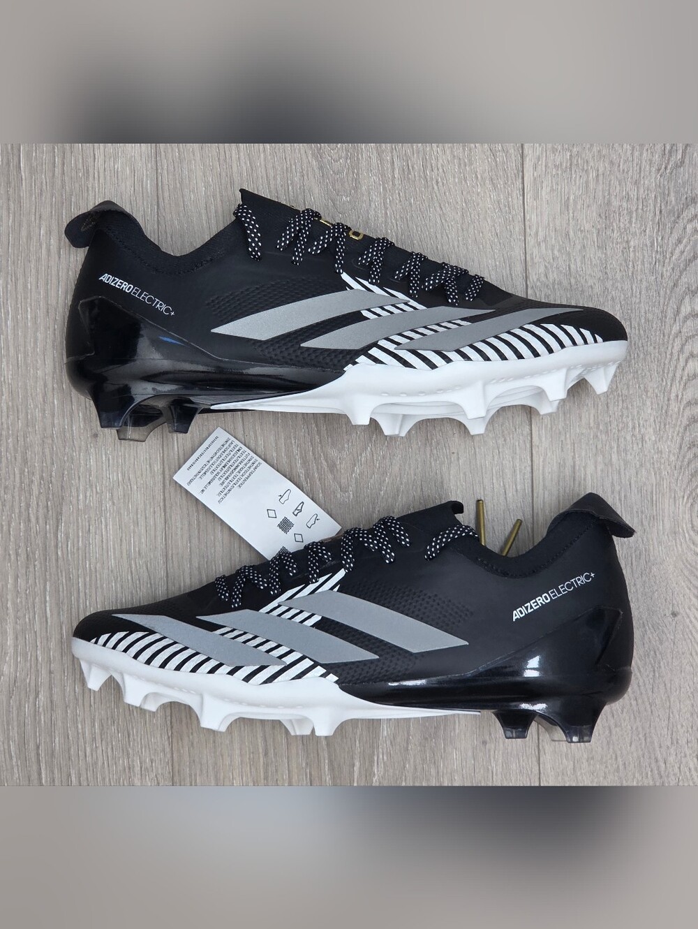 adidas Adizero Electric+ Football Cleats Black IH5976 Mens Sz 9 NWT MSRP $180 🏈